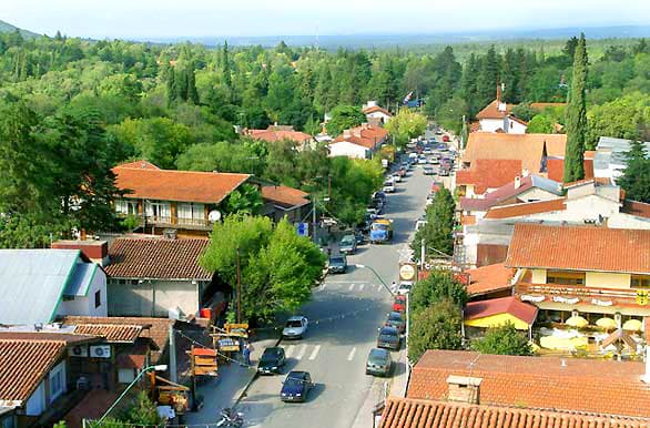 El centro de Villa General Belgrano entre las sierras